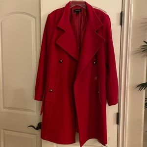 Style & Co Red Pea Coat